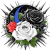 Roses sombres avec lune et épines