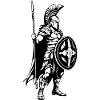 Guerrier spartiate en noir