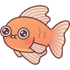 Mignon Doodle de poisson rouge