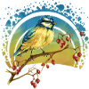 Bunter Vogel