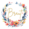 Braut, Blumen-Kreis, personalisierbar