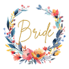 Team Bride, Flower Circle, Customizable