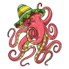 Chapeau mexicain pieuvre