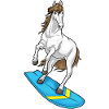 Pferd Surfer Surfbrett