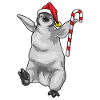 Pingouin Canne de Noël