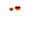 Wales Germany Heartbeat Flag Welsh
