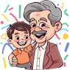 Grandpa, grandfather, grandchild