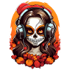 Autumn Beats Skull Girl