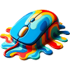 Melting Rainbow Computer Mouse