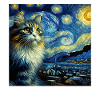 Cat Andean Cat Starry Night