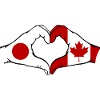 Japan Canada Hands Heart Shape