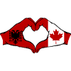Albania Canada Hands Heart Shape