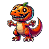 Funny Halloween T-Rex Dinosaur Comic