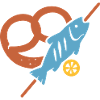 Breze, Steckerlfisch & Zitrone