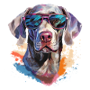 Weimaraner with sunglasses