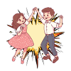 Dance couple Foxtrot