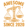 Awesome Since 2020 Libra Birthday