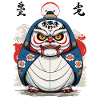Japanese Daruma Aesthetic Yokai Design