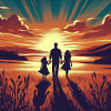 Evening walk at sunset