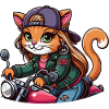Cat Brat: biker