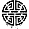 Graffiti of a black labyrinth