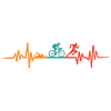 Triathlon retro heartbeat triathlete triathlete