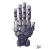 Roboter- oder Cyborg-Hand