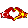 Turkey Macedonia Hands Heart Shape