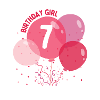 Fille d’anniversaire 7e anniversaire