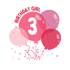 Fille d’anniversaire 3ème anniversaire