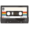 Retro Cassette Rainbow Stripes