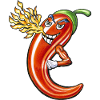 Funny Spicy Chili On Fire
