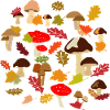 Autumn Forest Mushroom Pattern