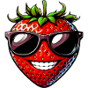 Strawberry with Sunglasses