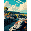 Plakat podróżniczy do Parku Narodowego Burren S w Irlandii