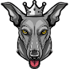 Greyhound Hund Krone