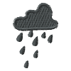 Rain Cloud Embroidered