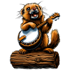 Ferret Pet Bluegrass Banjo Player