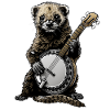 Ferret Pet Bluegrass Banjo Player