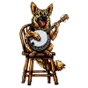 German Shepherd Bluegrass Banjo Player