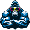 Cool bodybuilder gorilla
