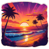 Atemberaubender Sonnenuntergang am Strand