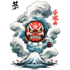 Japanese Daruma Aesthetic Yokai Design