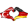 Turkey Germany Hands Heart Shape Used
