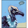 Vulture in the desert