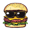 Burger with Sunglasses – Pop Art