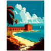 Dry Tortugas National Park Travel Poster Souvenir