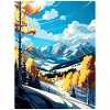 Ośrodek narciarski Aspen Colorado Plakat podróżniczy Pamiątka