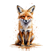 Fuchs Aquarell - Wilde Schönheit