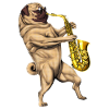 Pug Saxophone Player